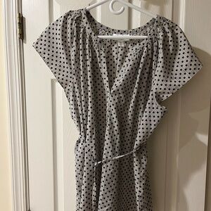 Motherhood maternity split neck polka dot blouse. Size Xl